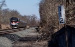 Milepost 112 - southbound Ethan Allen Express just south of the Hudson, NY station stop